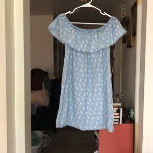 Pineapple dress with rouched collar